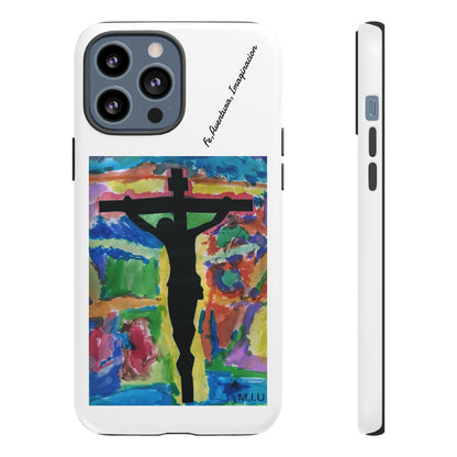 M.I.U Faith Tough Case iPhone 13 — Crucifix Watercolor Art by Matías