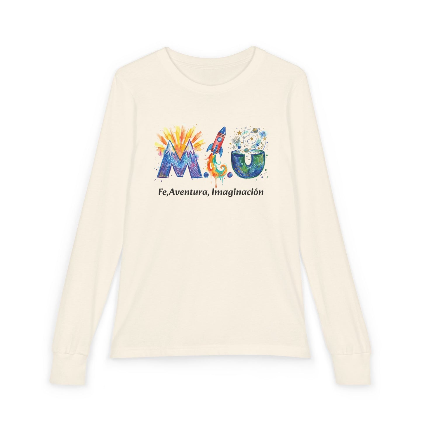 Camisa Manga Larga Niños — Logo M.I.U Cohete | Colección Verano