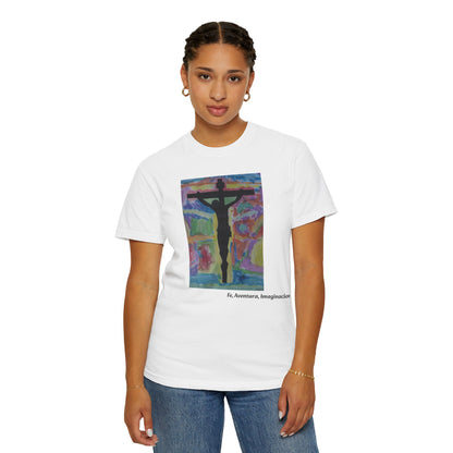 M.I.U Faith Tee — Arte de Matias | Crucifix Watercolor | Fe, Aventura, Imaginación