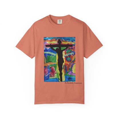 M.I.U Faith Tee — Watercolor Crucifix Art by Matías