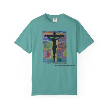 M.I.U Faith Tee — Arte de Matias | Crucifix Watercolor | Fe, Aventura, Imaginación
