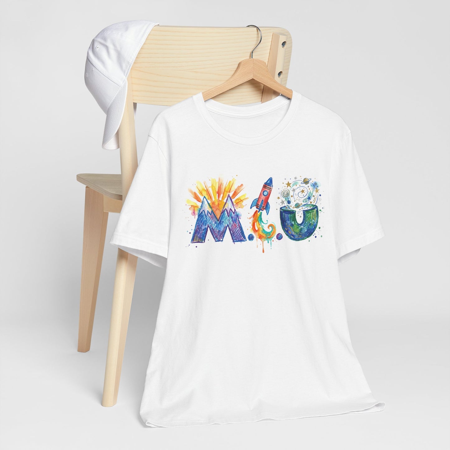 Camiseta Unisex Adulto M.I.U — Logo Fe, Aventura, Imaginación | Cohete & Universo