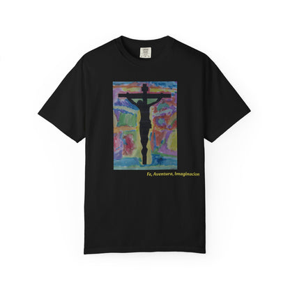 M.I.U Faith Tee — Arte de Matias | Crucifix Watercolor | Fe, Aventura, Imaginación