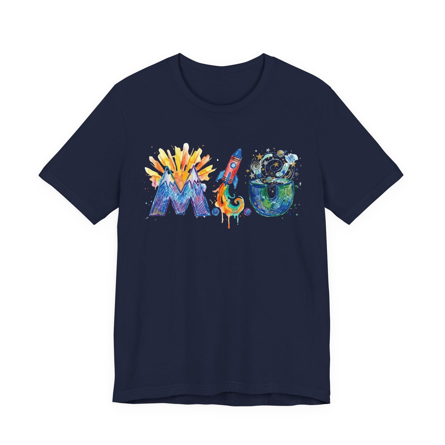 Camiseta Unisex Adulto M.I.U — Logo Fe, Aventura, Imaginación | Cohete & Universo