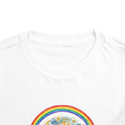 Camiseta Toddler M.I.U — Logo Manito Arcoíris | Fe, Aventura, Imaginación