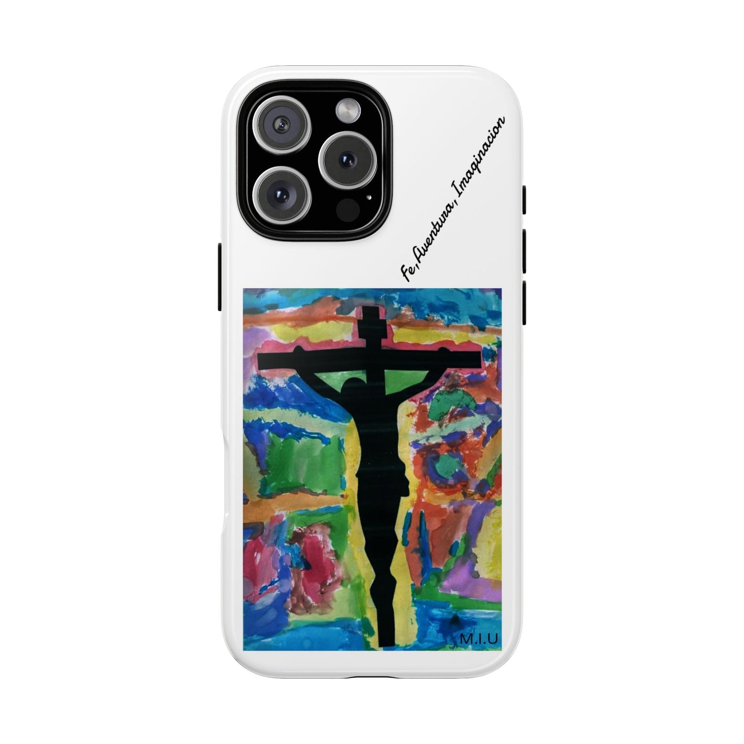 M.I.U Faith Phone Case — Crucifix Watercolor Art by Matías