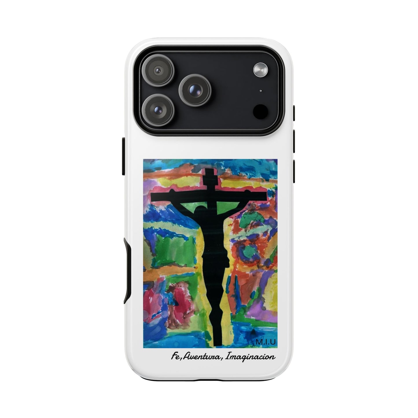 M.I.U Faith Tough Case — Crucifix Watercolor Art by Matías