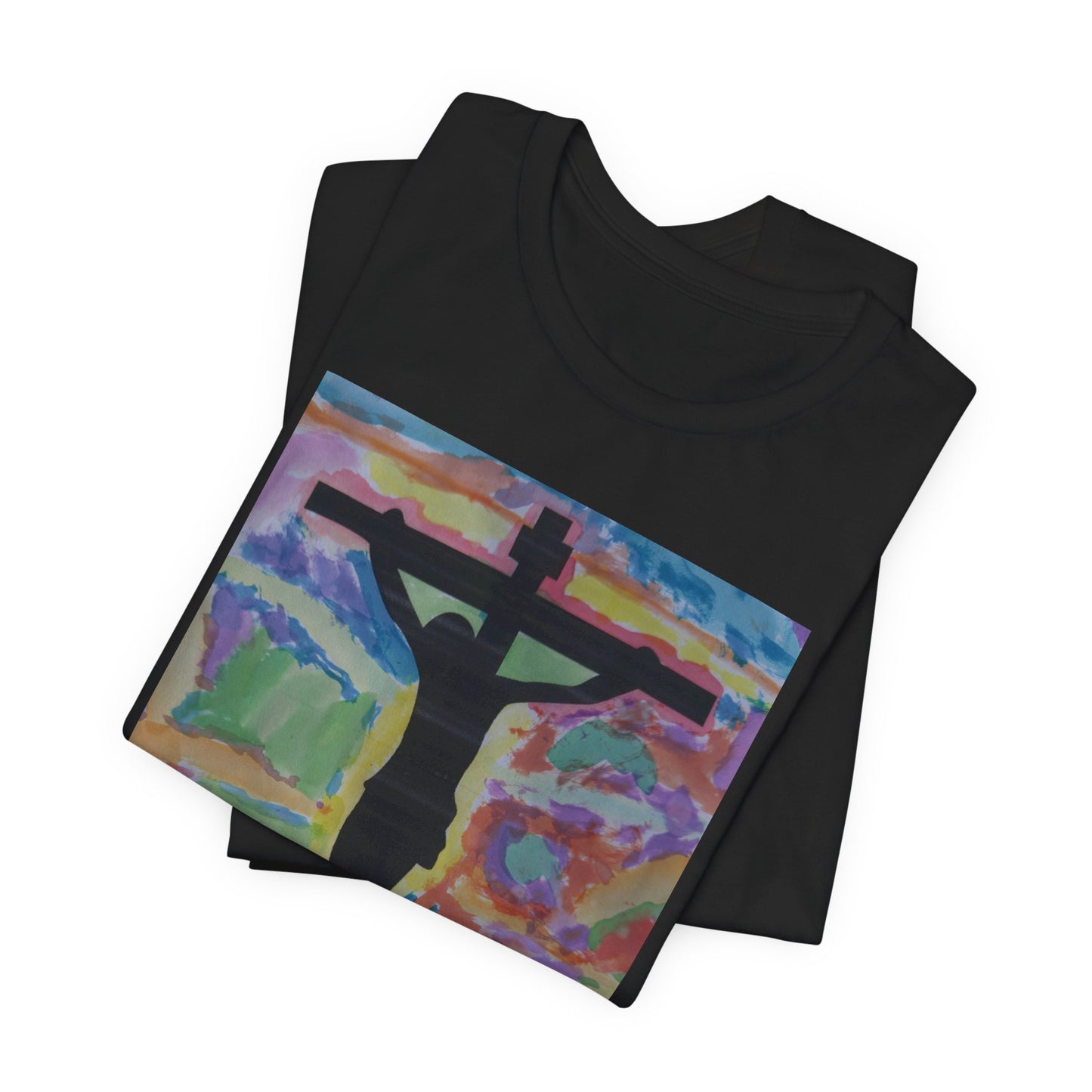 Camiseta para Papá — Arte de Matias | Crucifix Watercolor | M.I.U