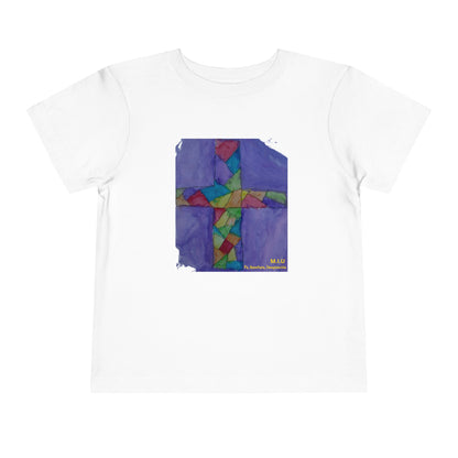 Camiseta Toddler — Arte de Ignacio | Cruz Vitral | Fe, Aventura, Imaginación | M.I.U