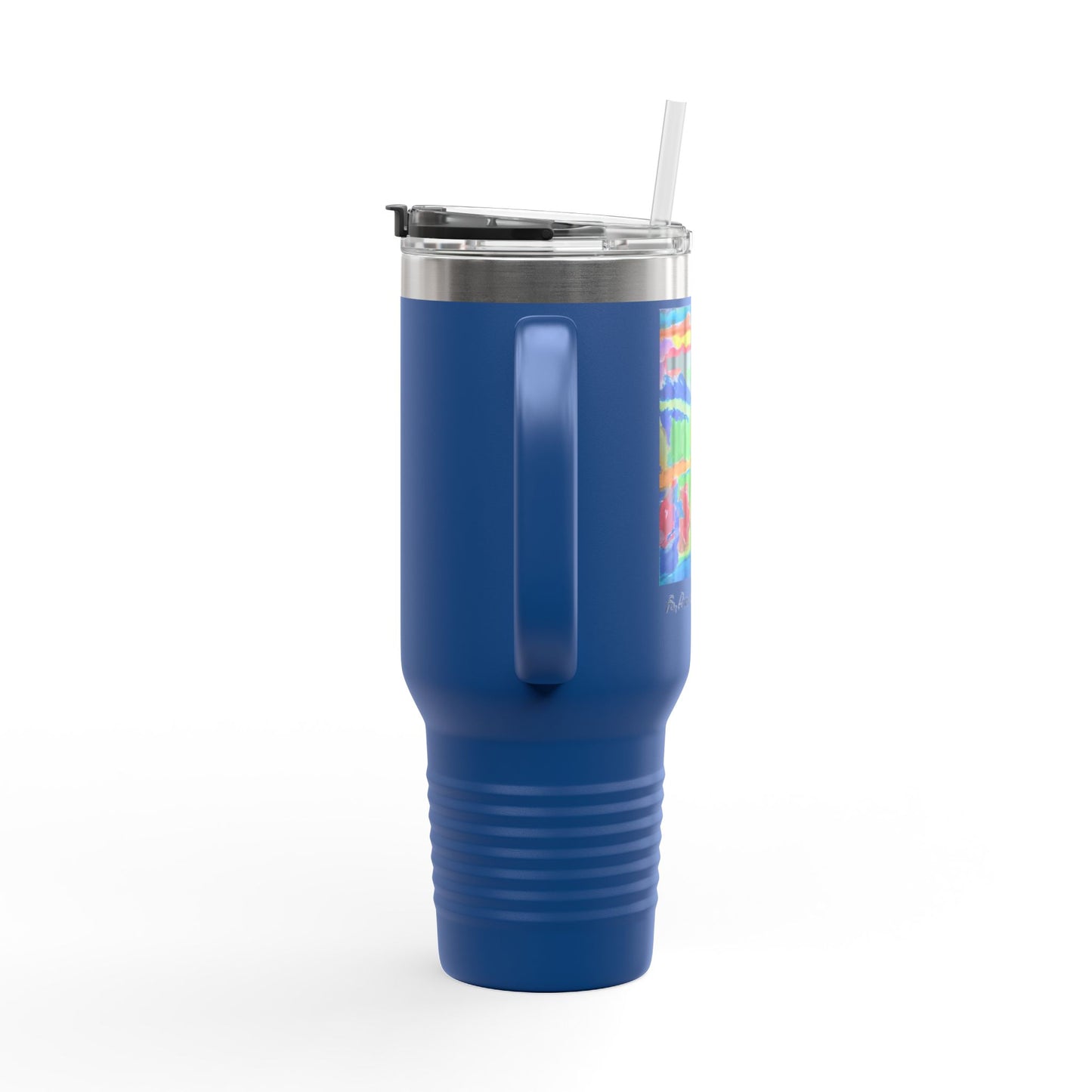 M.I.U Faith Travel Mug 40oz — Crucifix Watercolor Art by Matías