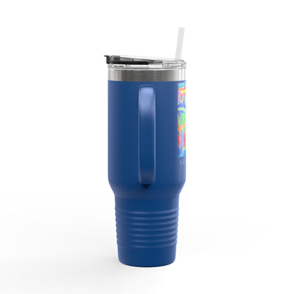 M.I.U Faith Travel Mug 40oz — Crucifix Watercolor Art by Matías