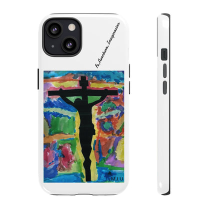 M.I.U Faith Tough Case iPhone 13 — Crucifix Watercolor Art by Matías
